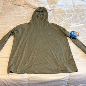 Columbia Olive Green Long Sleeve Hoodie boys PFG OMNI WICK FISHING SHIRL BOYS XL